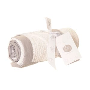 Ziggle - Cellular Blanket with Grey Trim