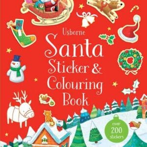 Usborne Santa Sticker and Colouring Book