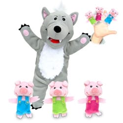 Fiesta Puppet Big Bad Wolf and the 3 little pigs