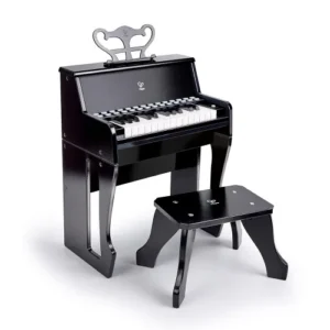 Hape Learn with Lights Black Piano with Stool